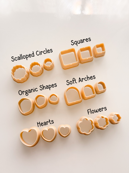 Bead Charm Clay Cutters With Guide Holes/Markers Sets