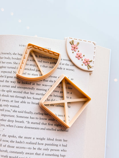 Stitched 2 Corner Bookmarks - November