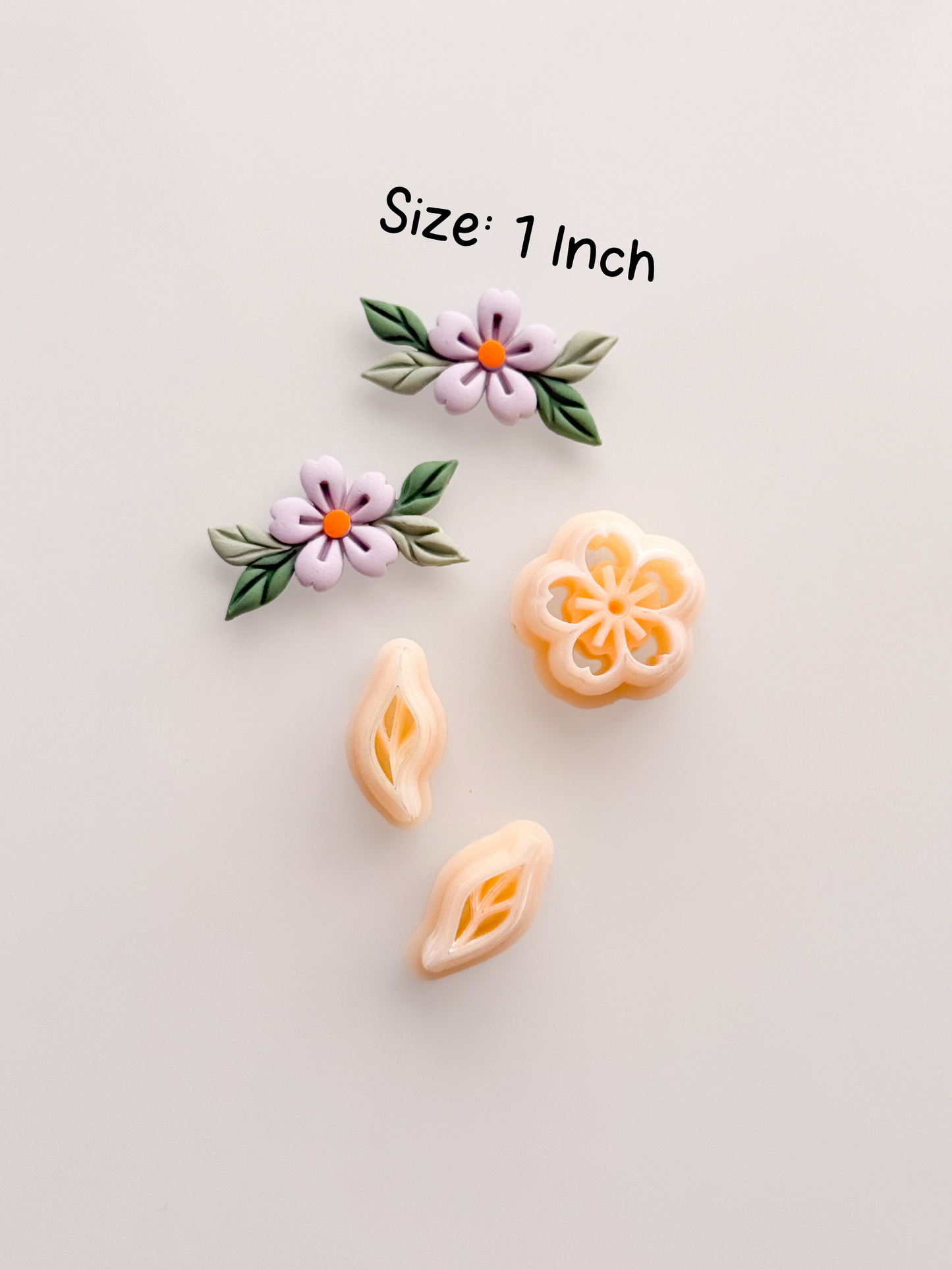 Flower + Leaf Statement Resin Clay Cutters