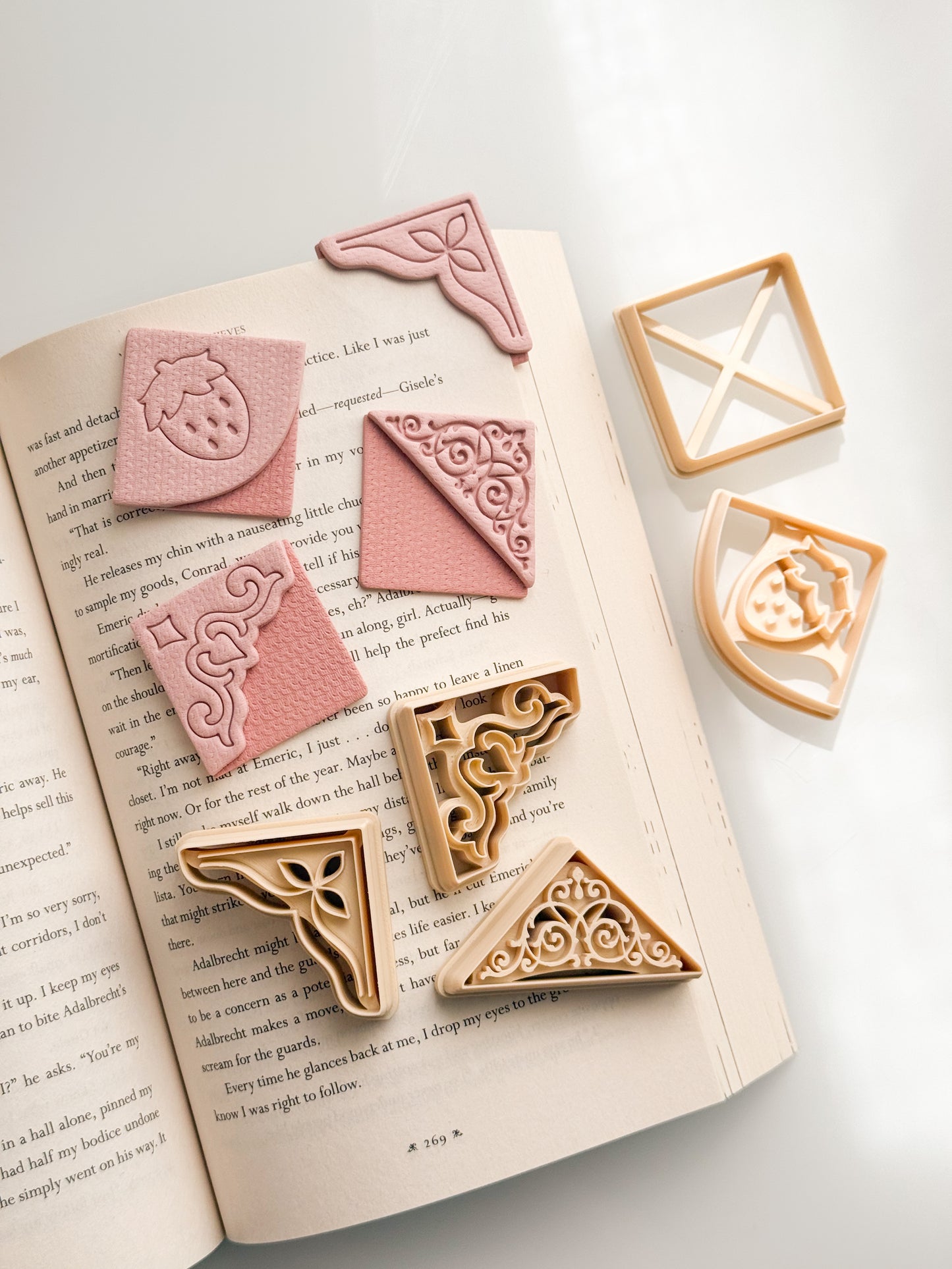 Fancy Corner Bookmark Clay Cutters