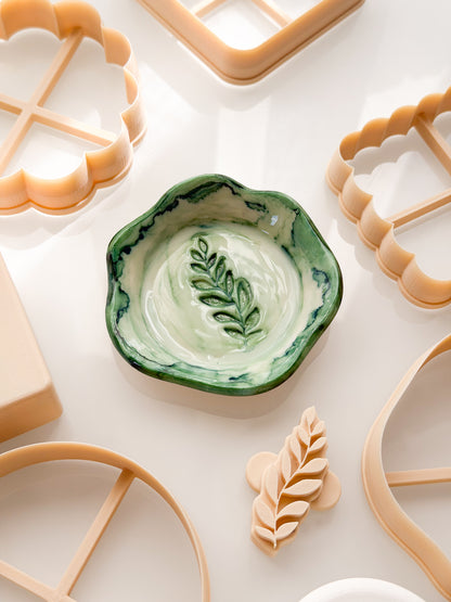 Leaf Stamp for Trinket Dish Polymer Clay Ceramic Pottery