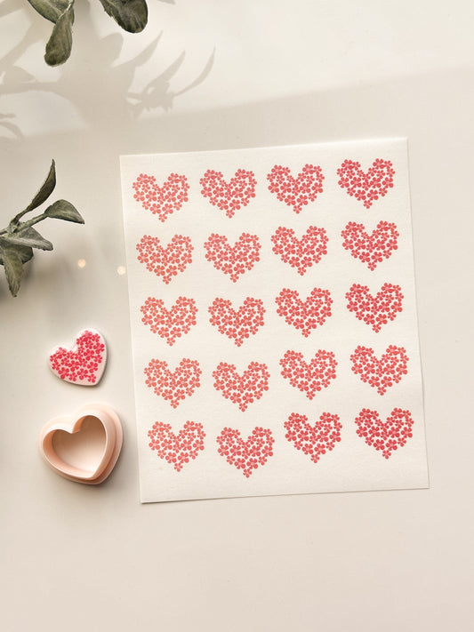 Heart Flowers Transfer + Cutter (Optional)