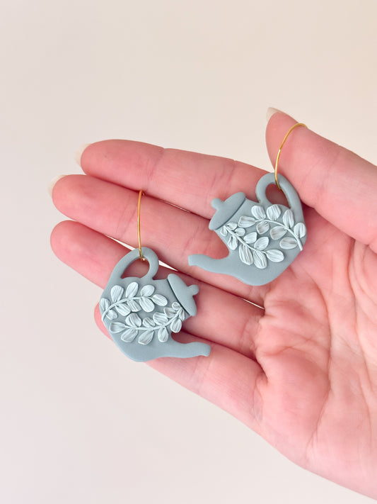 Blue Teapots Earrings