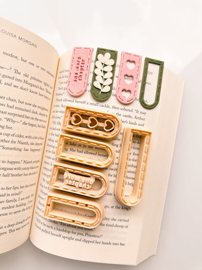 Narrow Stitched Stack Bookmark Clay Cutter