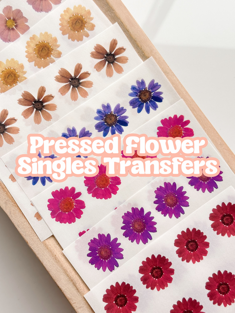 Pressed Flower Singles Transfer Sheets