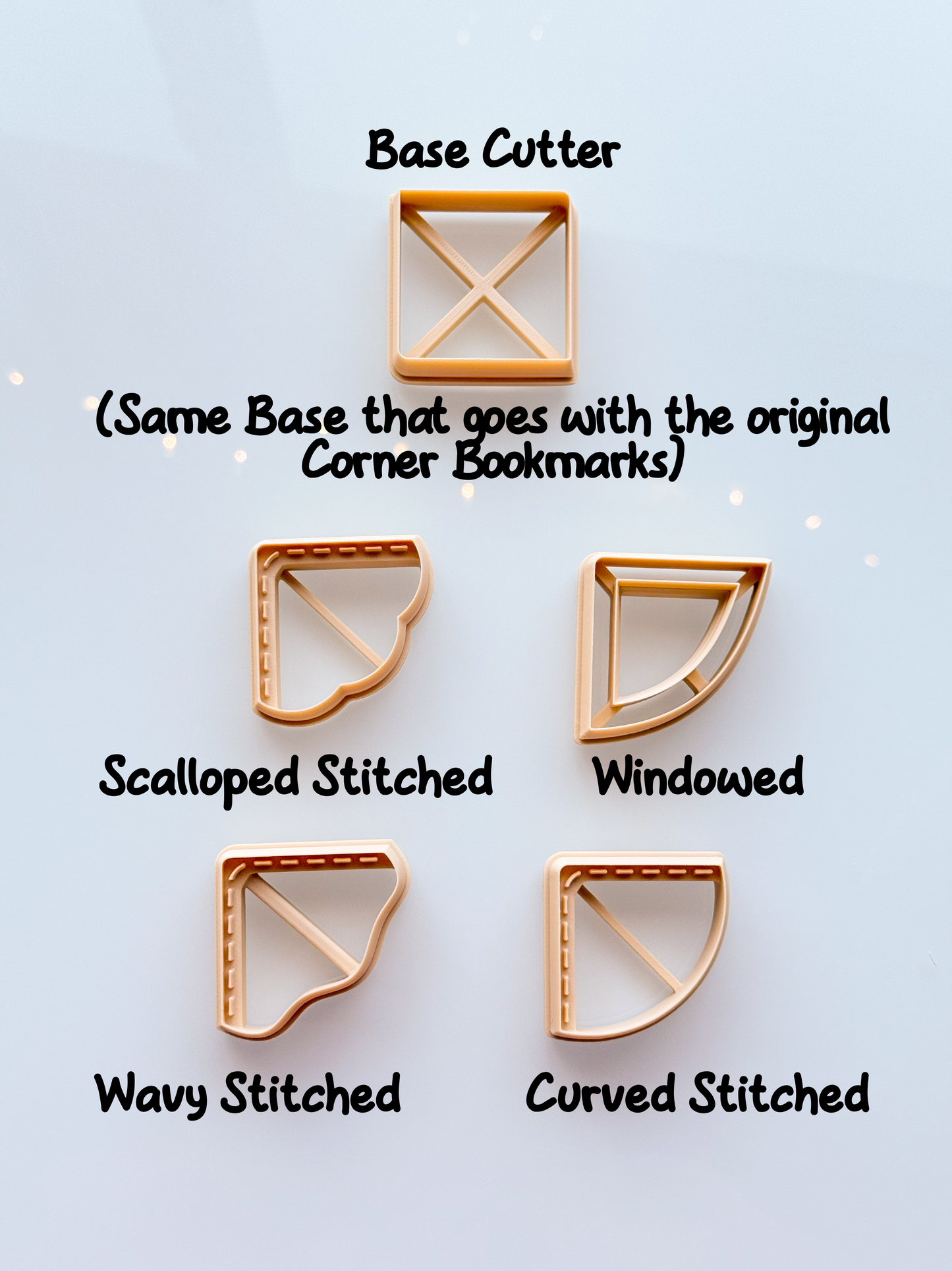 Stitched 2 Corner Bookmarks - November