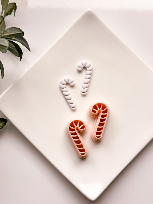 Embossed Candy Canes Clay Cutter Set