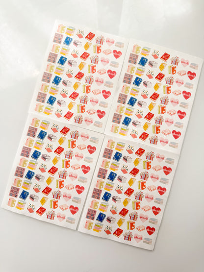 BOOK SINGLES Transfer Sheet Single Or 4 Pack