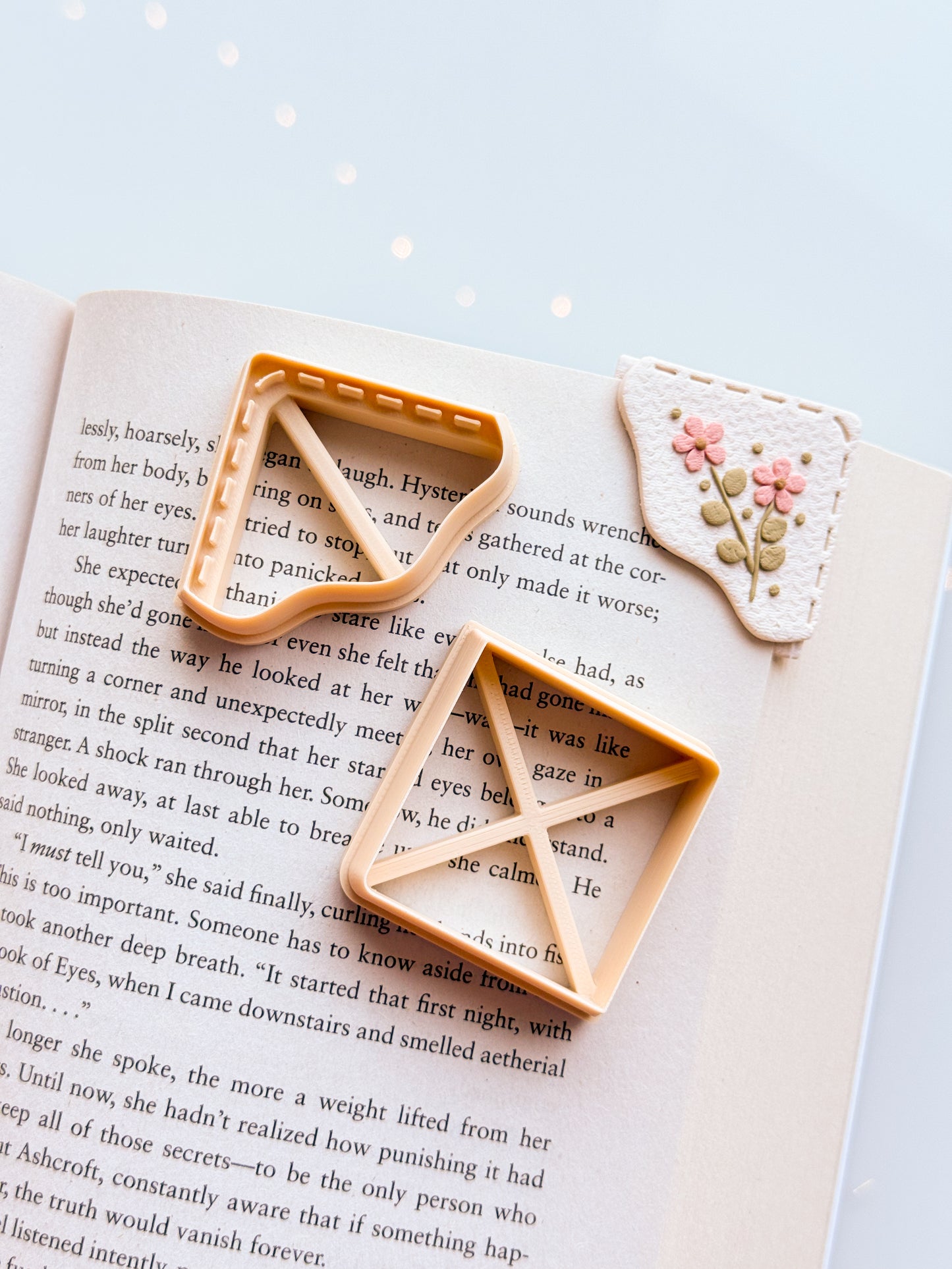 Stitched 2 Corner Bookmarks - November