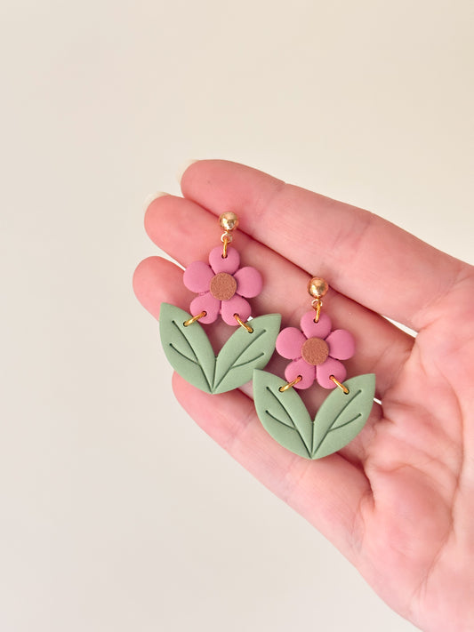 Double Leaves Earrings