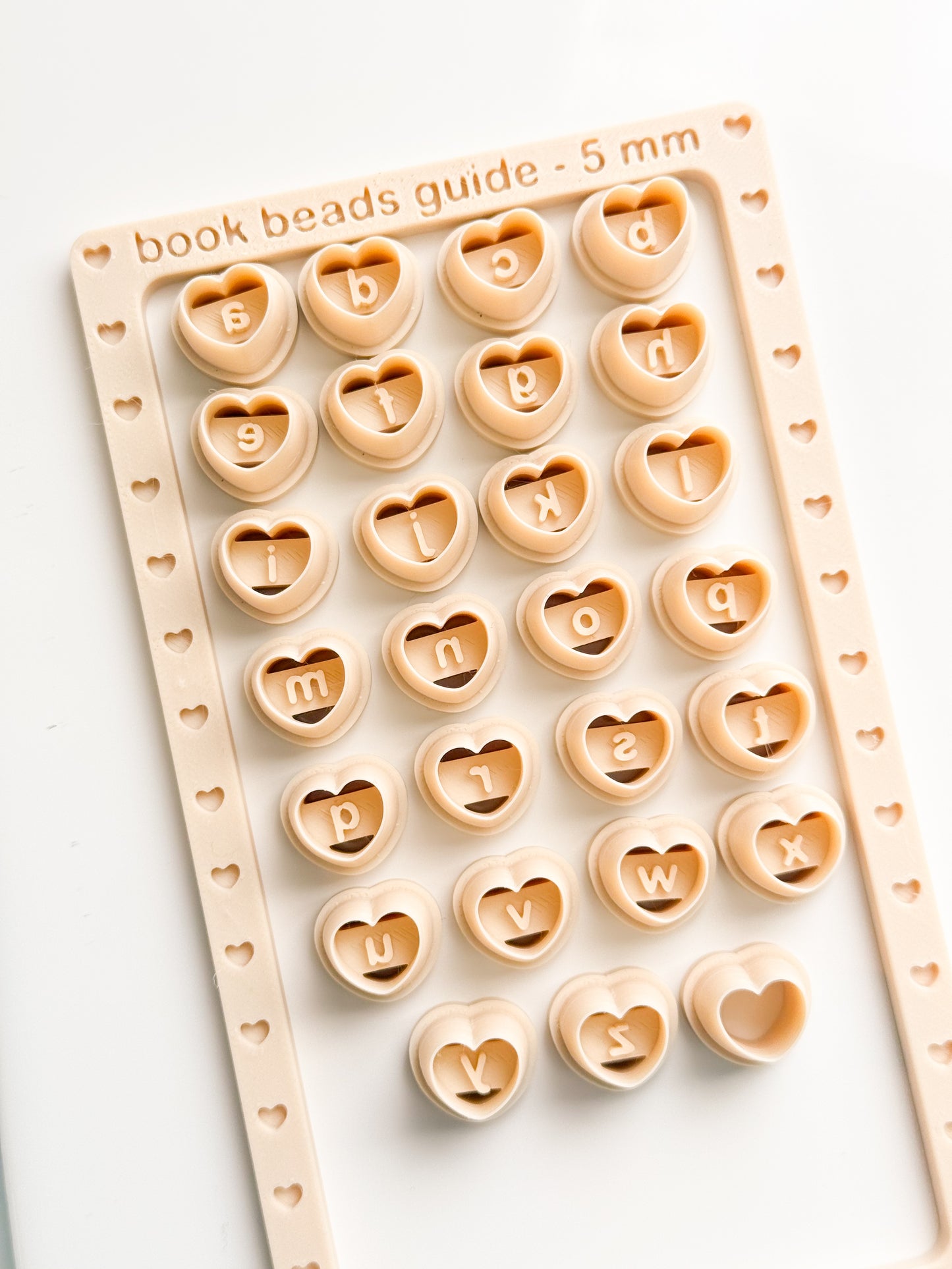 Letter E-Reader Charm + Bead Roller Guide Clay Cutter