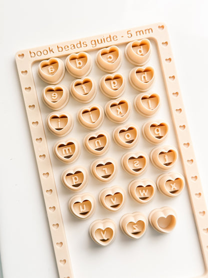 Letter E-Reader Charm + Bead Roller Guide Clay Cutter
