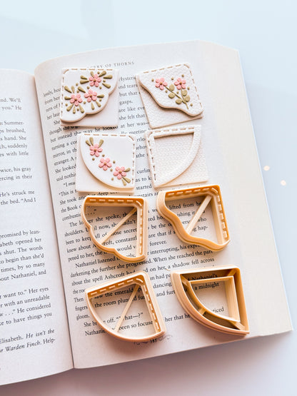 Stitched 2 Corner Bookmarks - November