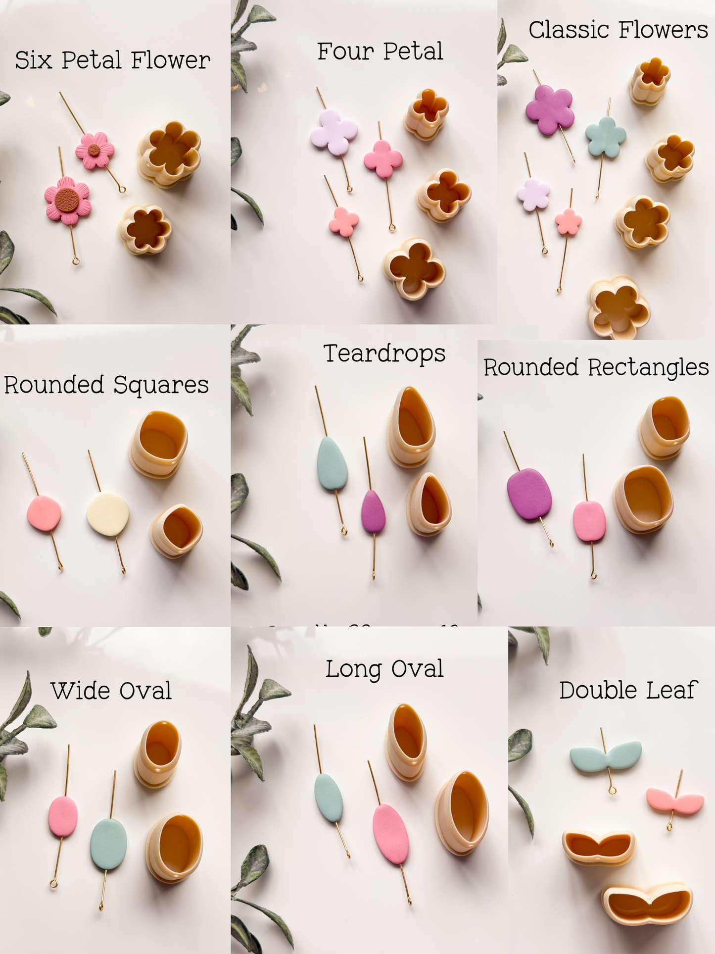MORE SHAPES Beads With Guide Holes Extra Tall Clay Cutter
