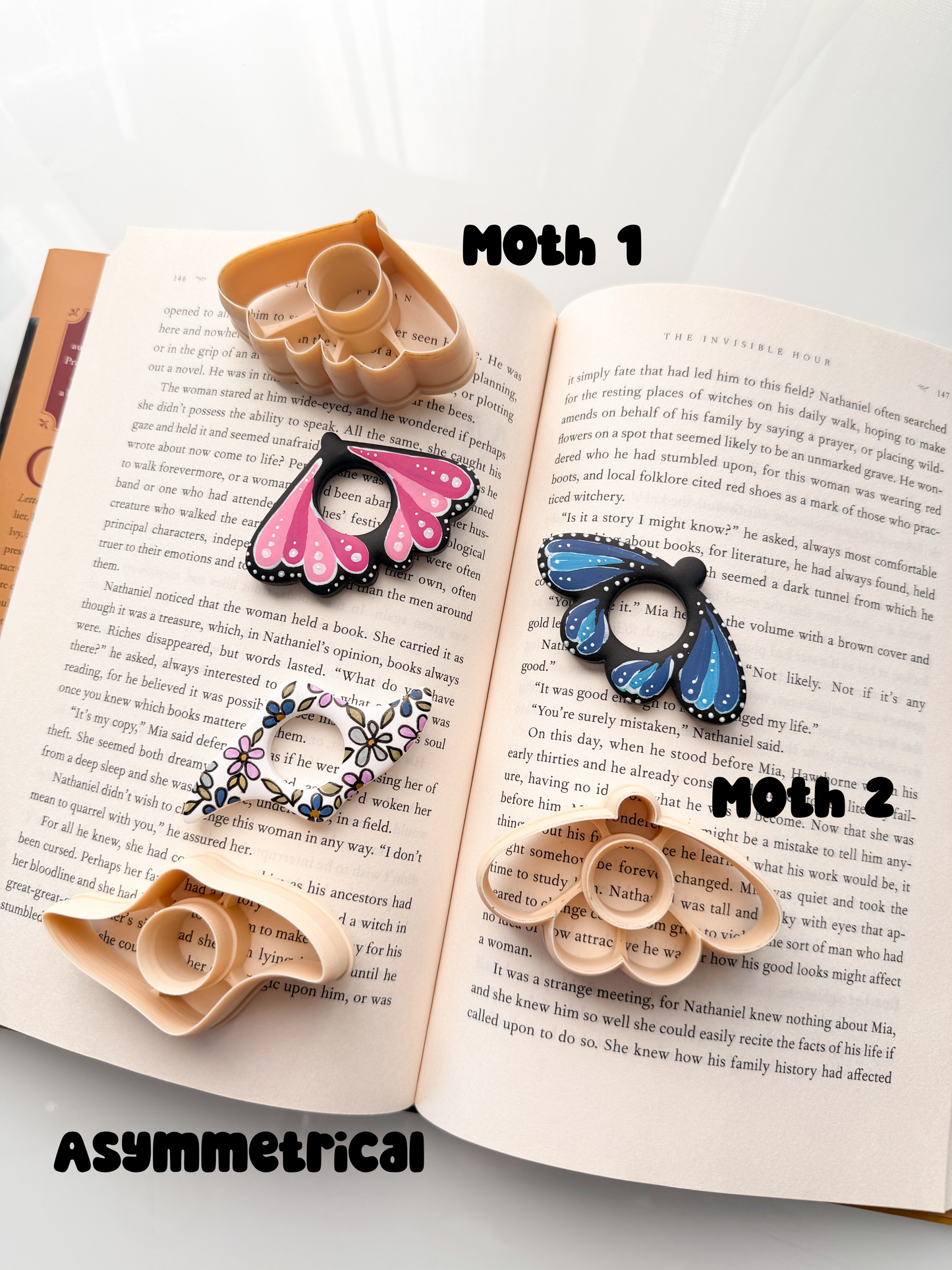 Page Holder Clay Cutters Moth Butterfly Classic