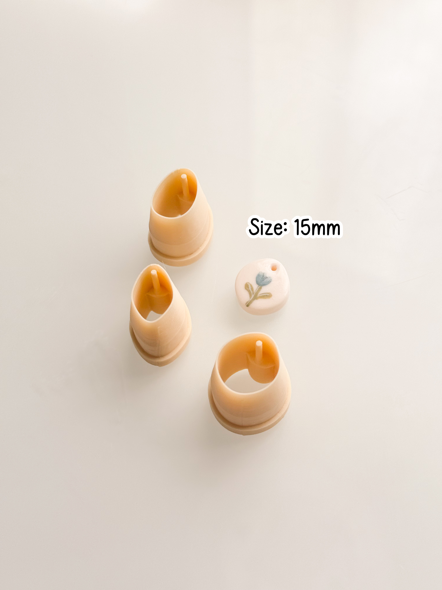 Little Organic Charm Shapes Clay Cutter Set Of 3 With Hole Punch