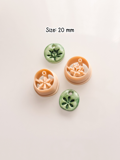 Ceramic Earring Dupe Clay Cutters With Hole Cut Out Polymer Clay Set of 2