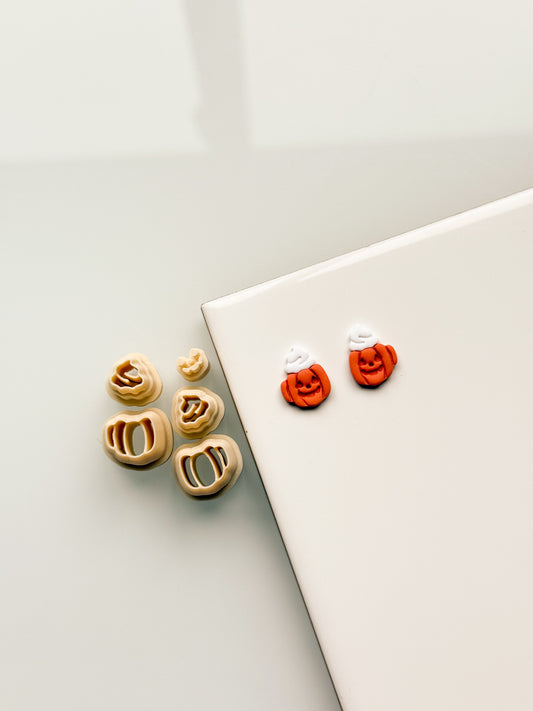 Studs Pumpkin Mugs Clay Cutter + Stamp Set