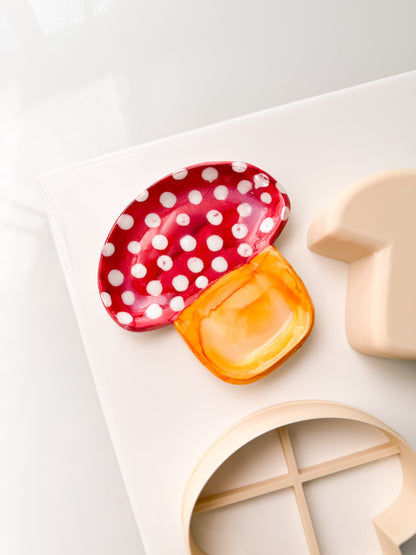 Mushroom Trinket Dish Clay Cutter + Press Polymer Clay Air Dry Clay Ceramic Pottery Cold Porcelain