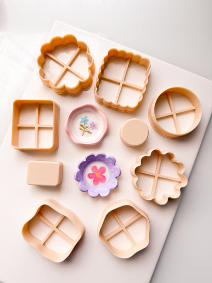 MINI Trinket Dish Clay Cutter + Press Polymer Clay Air Dry Clay Ceramic Pottery Cold Porcelain