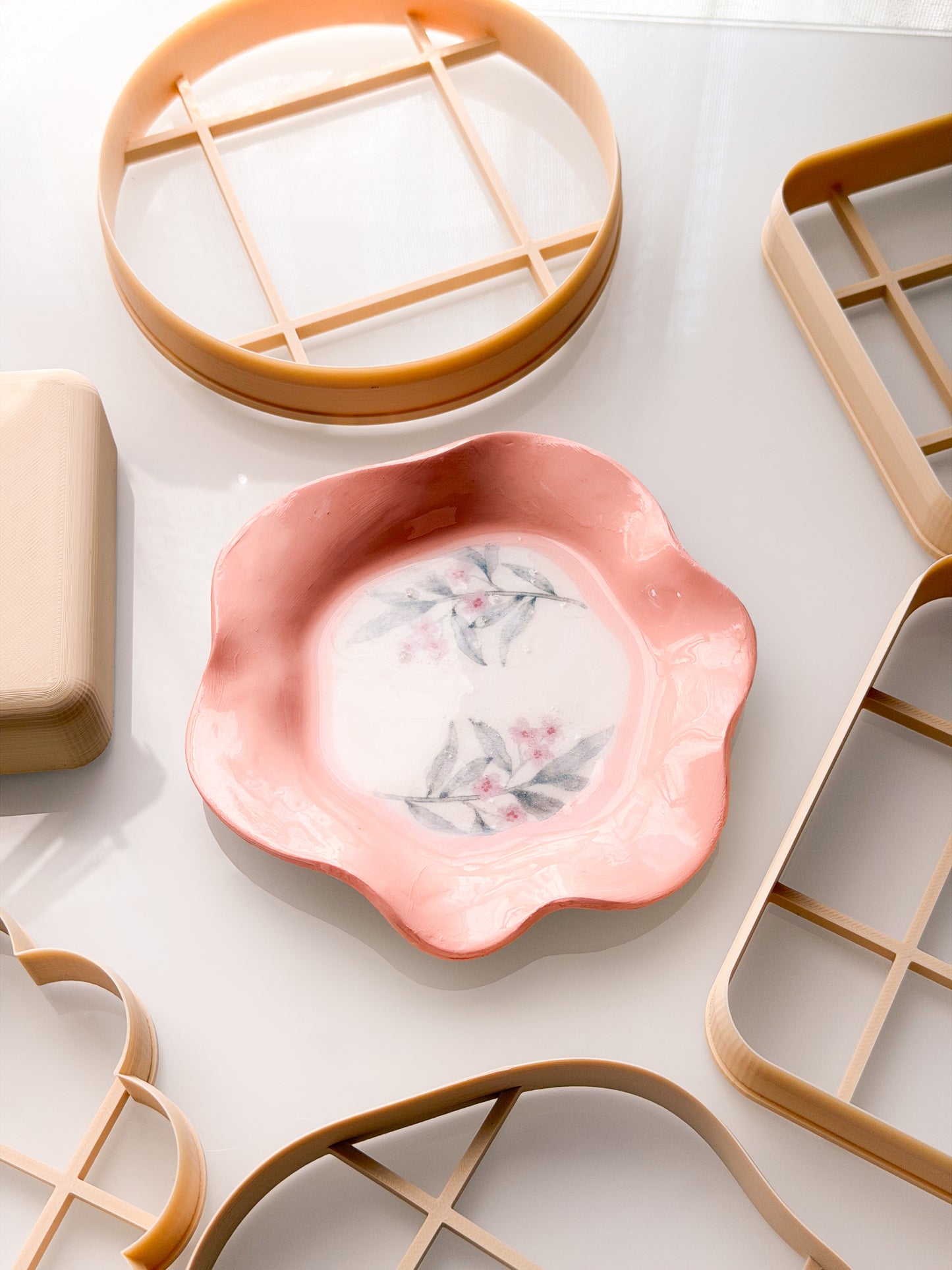 XL Trinket Dish Clay Cutter + Press Polymer Clay Air Dry Clay Ceramic Pottery