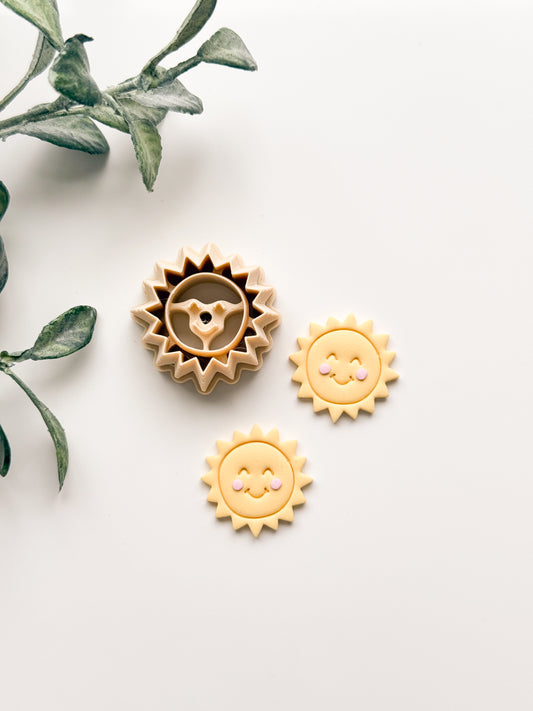 Embossed Happy Sun Clay Cutter