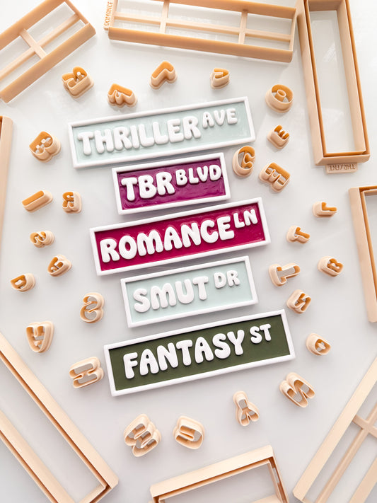 Bookish Road Signs Clay Cutters