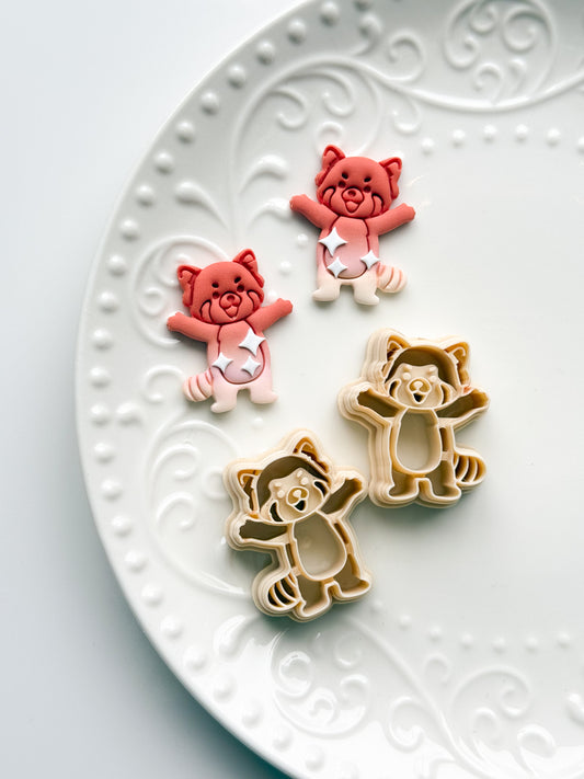 Red Panda  Mirrored Set Clay Cutters