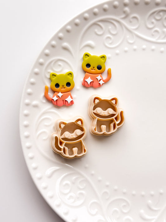 Cat Mirrored Set Clay Cutters