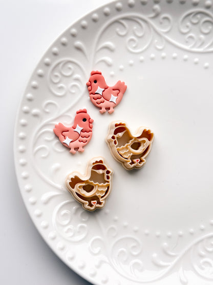 Rooster Mirrored Set Clay Cutters