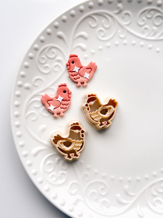 Rooster Mirrored Set Clay Cutters