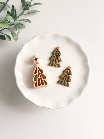 Embossed Tree And Star Clay Cutter