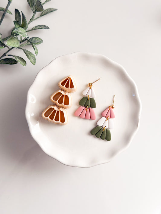 Embossed Triple Tree Dangle Clay Cutter Set