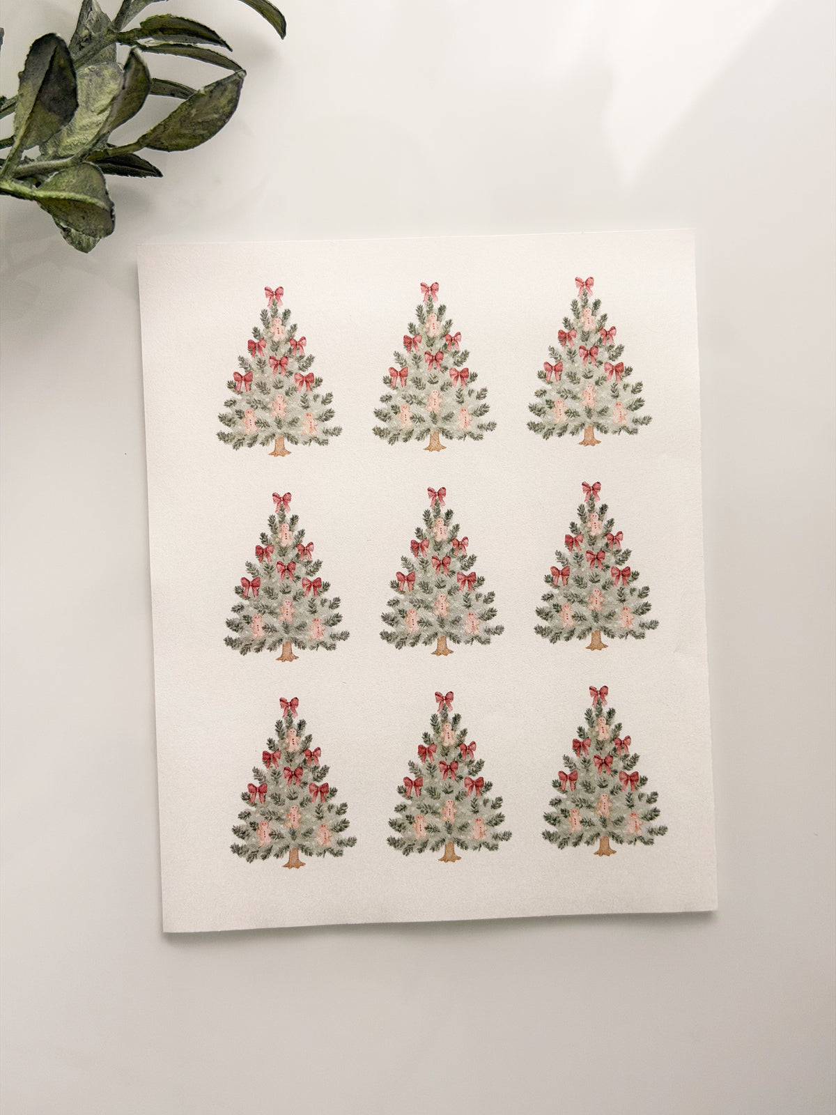 Winter Christmas Themed Transfer Sheet + Clay Cutter Combo