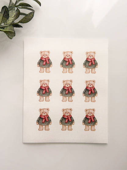 Winter Christmas Themed Transfer Sheet + Clay Cutter Combo