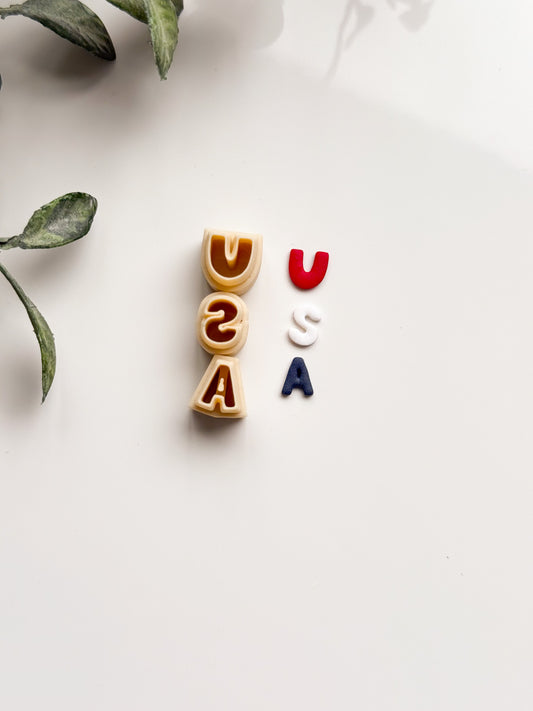 USA Mini Letters Clay Cutter