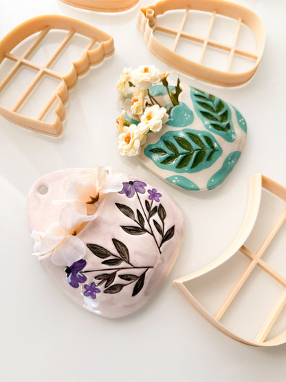 Wall Hanging Flower Holder Pouch Clay Cutter Polymer Clay Air Dry Clay Ceramic Pottery