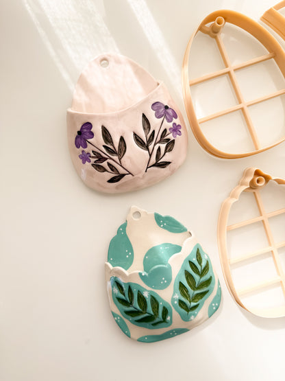 Wall Hanging Flower Holder Pouch Clay Cutter Polymer Clay Air Dry Clay Ceramic Pottery