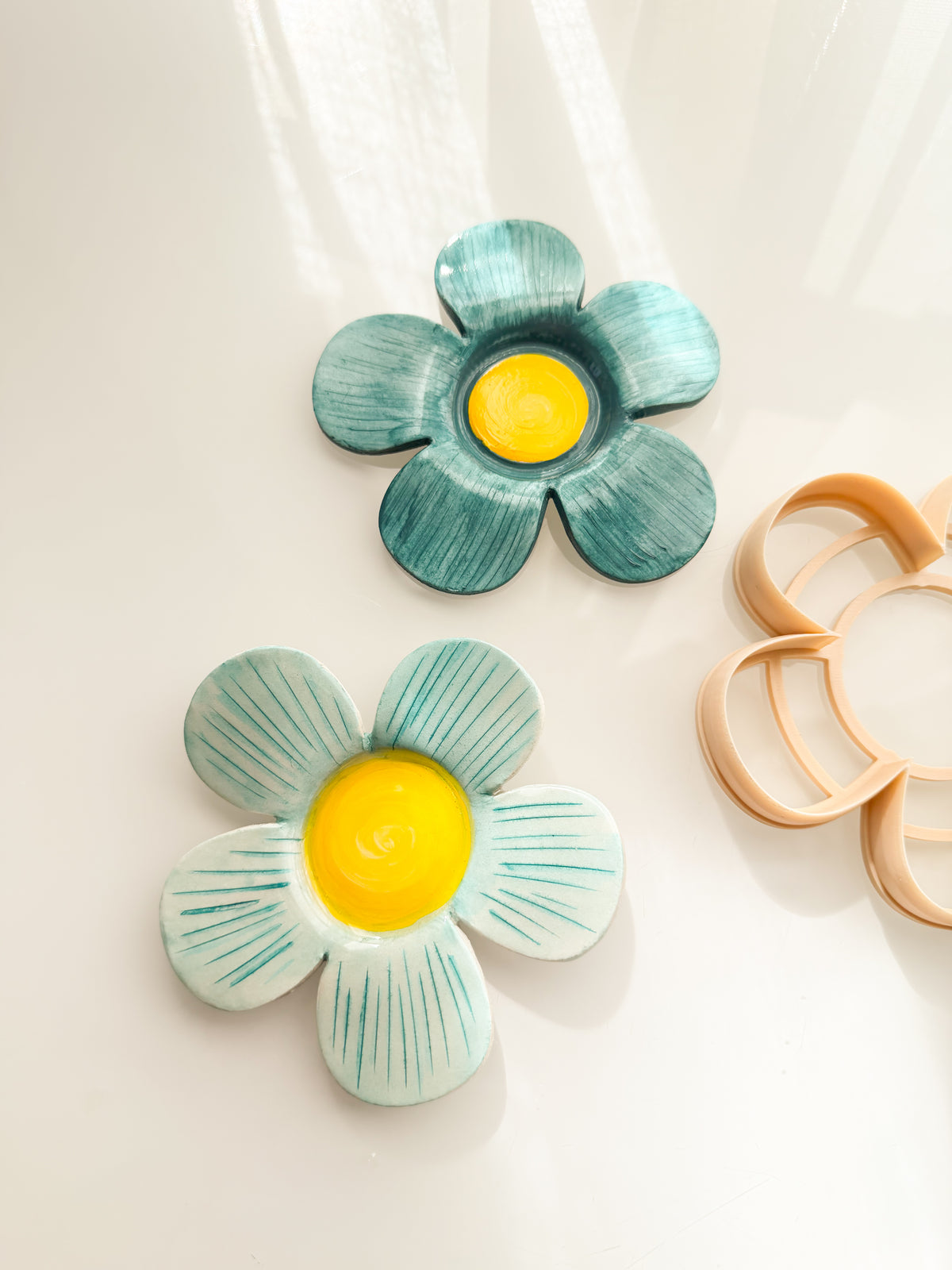 Flower Candle Holder Clay Cutter + Press Polymer Clay Air Dry Clay Ceramic Pottery