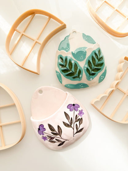 Wall Hanging Flower Holder Pouch Clay Cutter Polymer Clay Air Dry Clay Ceramic Pottery