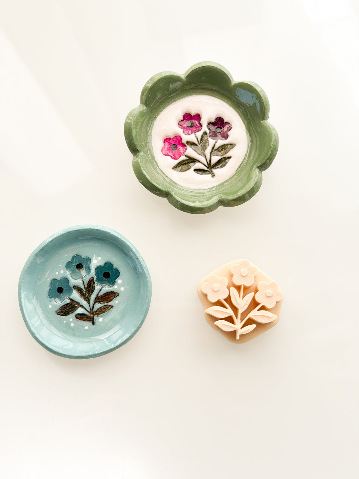 Clay Floral Stamps Polymer Clay Air Dry Clay Ceramic Pottery (Copy) (Copy)