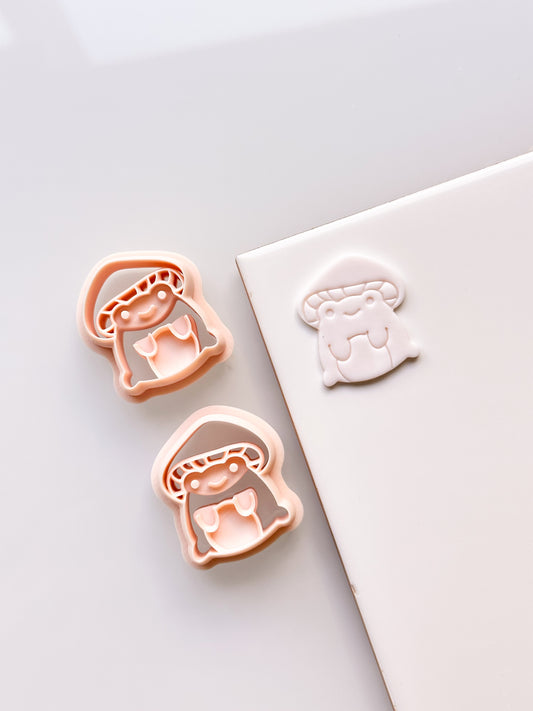 Tata Mushroom Frog Mirrored Clay Cutter Set