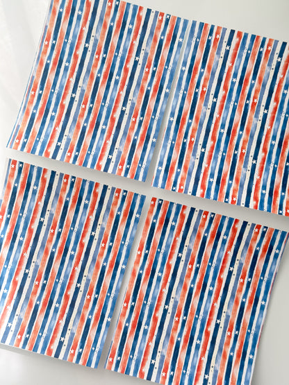 4th Of July 2 Transfer Sheet Single Or 4 Pack