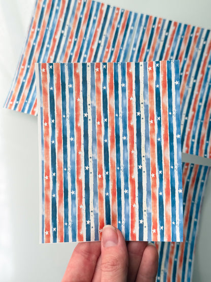 4th Of July 2 Transfer Sheet Single Or 4 Pack