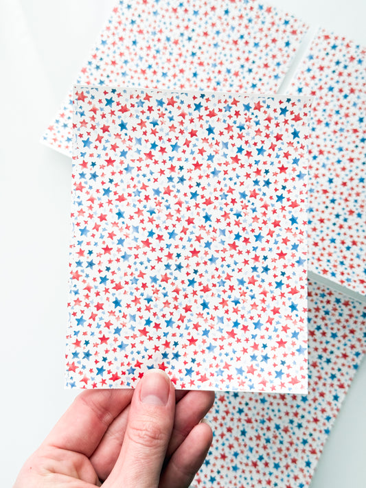 4th Of July 5 Transfer Sheet Single Or 4 Pack