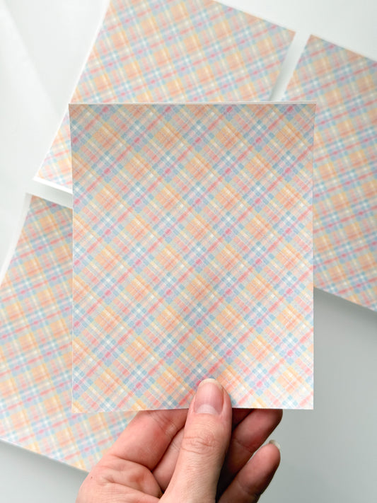 Rainbow Plaid 3 Transfer Sheet Single Or 4 Pack