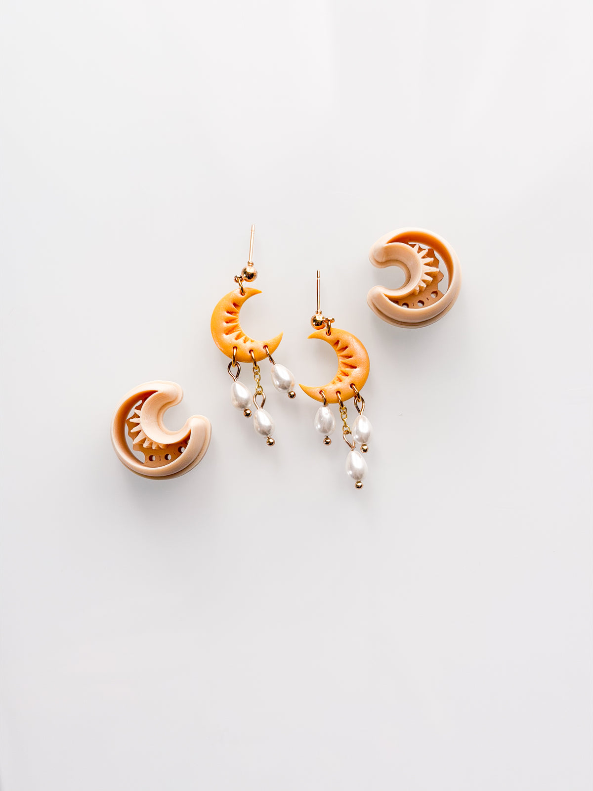 Star Burst Moon Dangle Clay Cutter Set Polymer Drill Guides