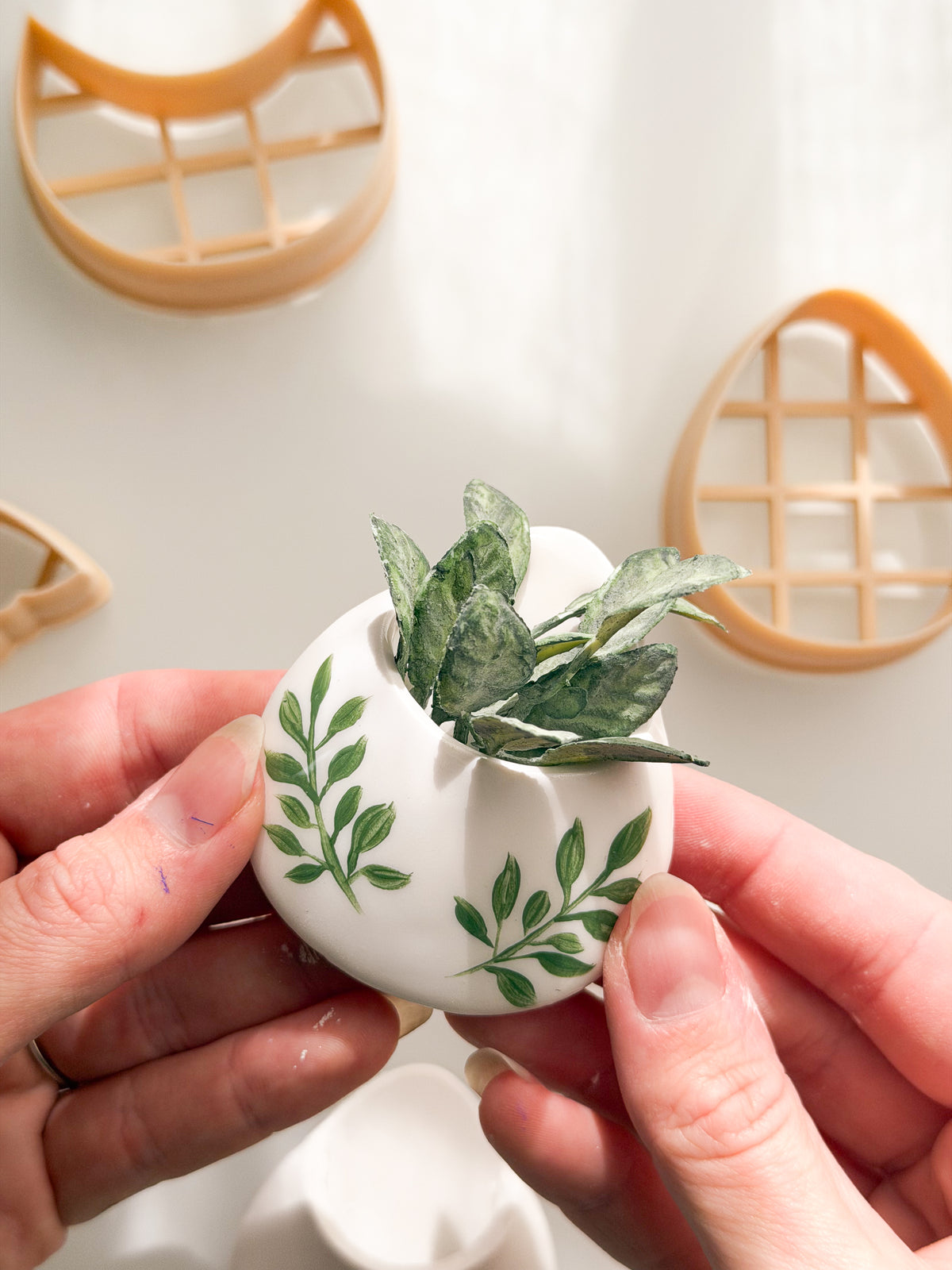 Mini Flower Pouch Magnet Clay Cutter Set Polymer Ceramic Air Dry