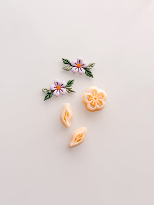 Flower + Leaf Statement Resin Clay Cutters