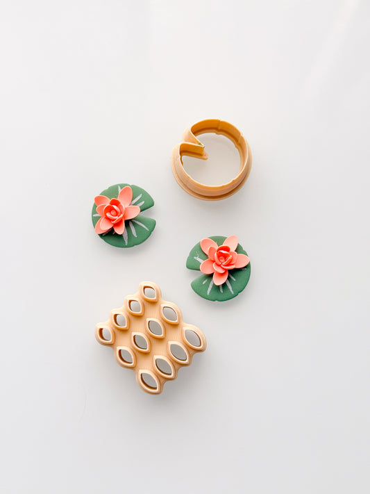 Lotus + Lily Pad Clay Cutter